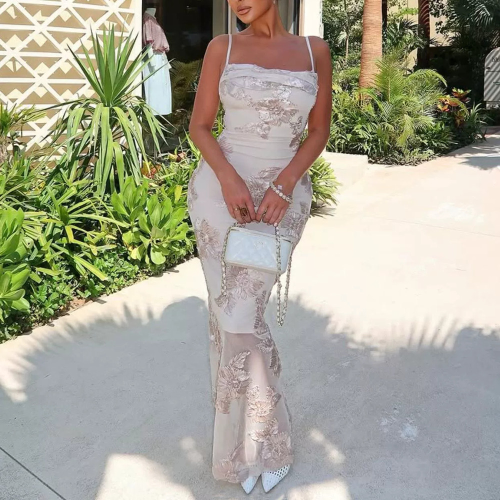 Forever 21 Bodycon Backless Tie Up Long Dress